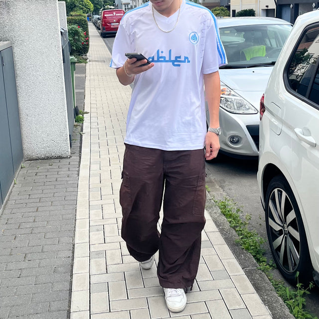 Football Shirt - White & Blue - Abler Atelier Exclusive