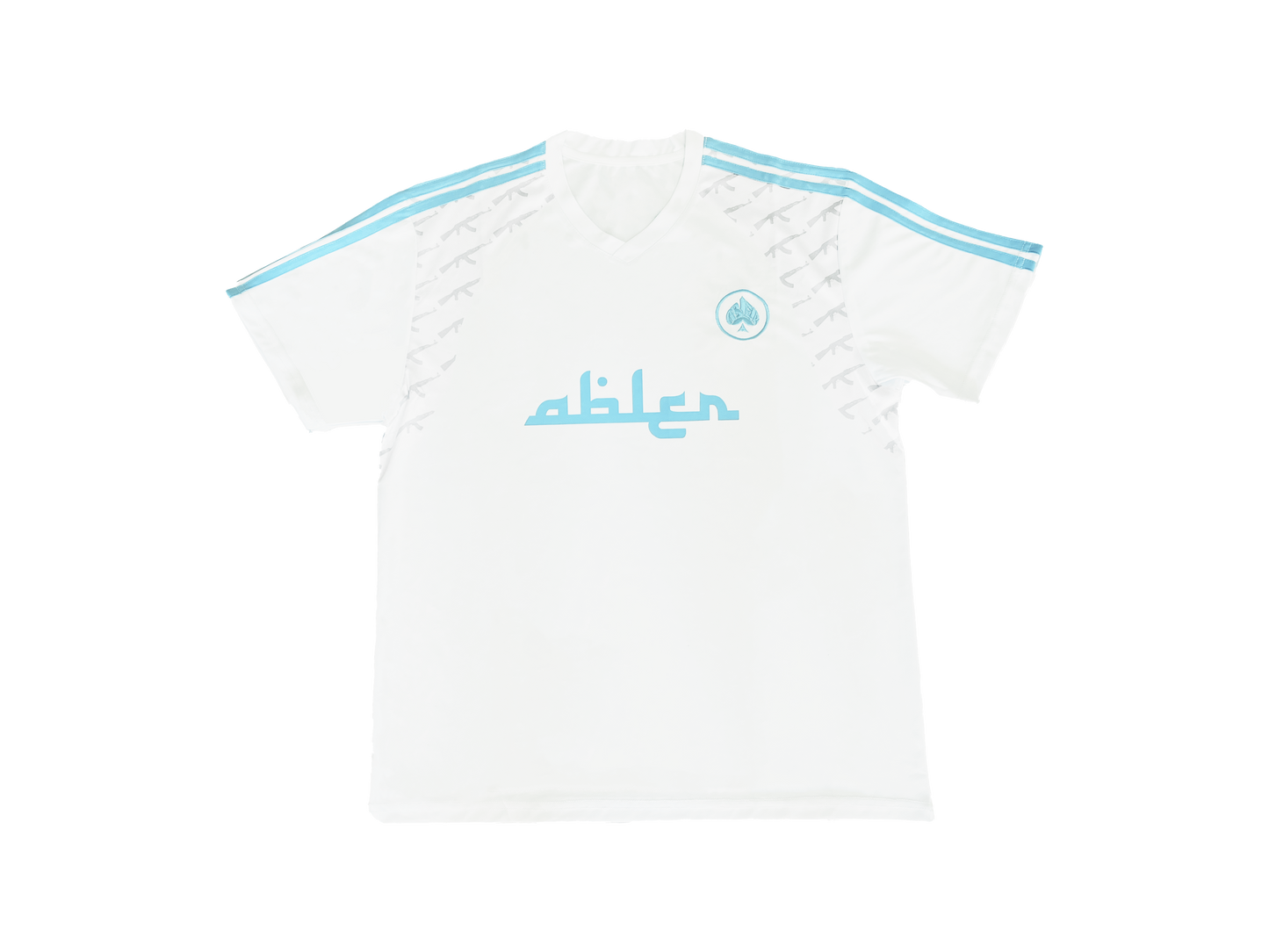 Football Shirt - White & Blue - Abler Atelier Exclusive